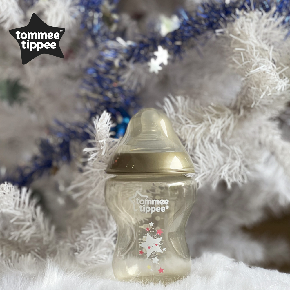 Bình Sữa PP Ty Siêu Mềm Tự Nhiên Tommee Tippee Natural Start 260ml, Núm Ty Của Bình 3-6 Tháng - Hoạ Tiết