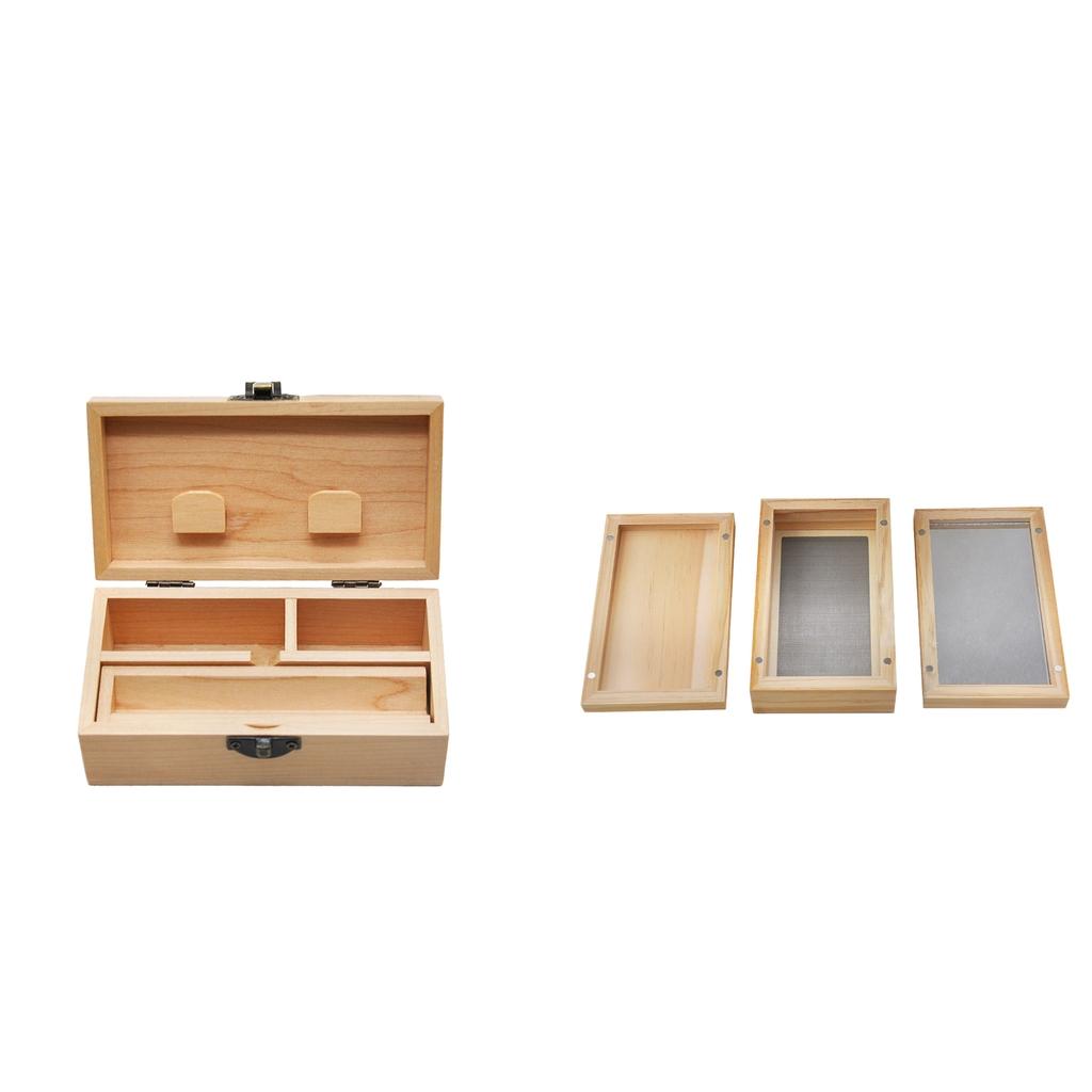 2x Portable Wooden Storage Box Rolling Cigarette Tool Box Organizer A+D
