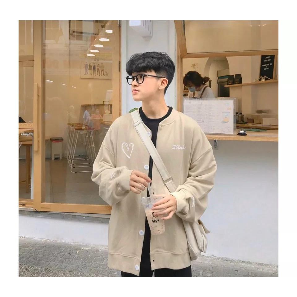 Áo Cardigan THÊU TIM NAM NỮ Unisex, ÁO KHOÁC NỈ,ÁO HOODIE NỮ