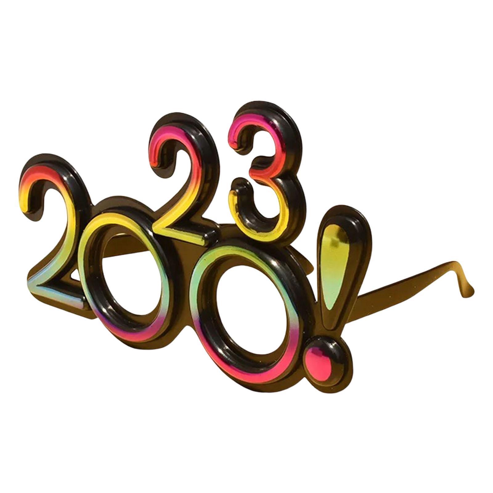 7Pcs New Year Photo Glasses 2023 Funny Glasses Photo Prop for Celebration