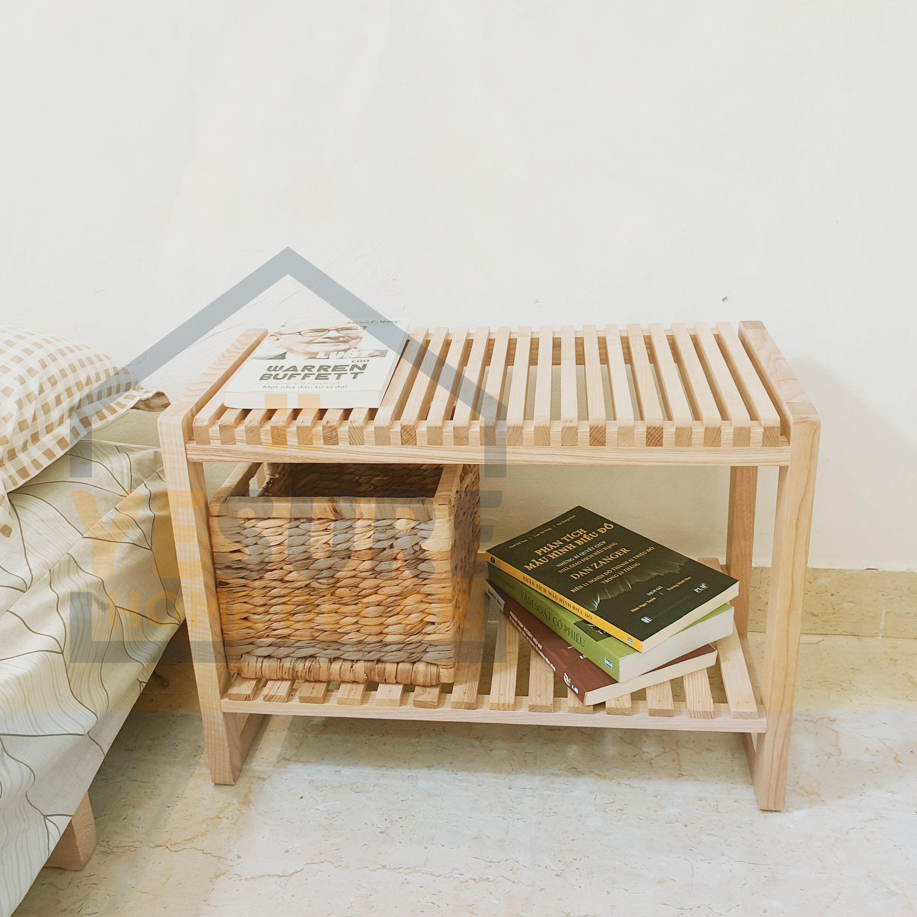 Kệ gỗ Tần Bì  đa năng dùng trang trí phòng ngủ , tab đầu giường , để giầy dép YESURE HOME DECOR - Hàng chính hãng
