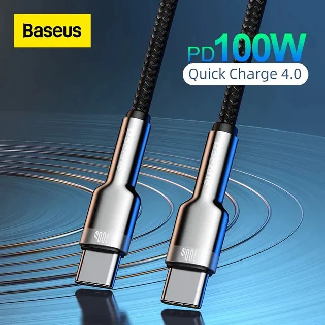 Cáp sạc siêu nhanh 100W Baseus Cafule Series Metal Data Cable Type-C to Type-C - hàng nhập khẩu