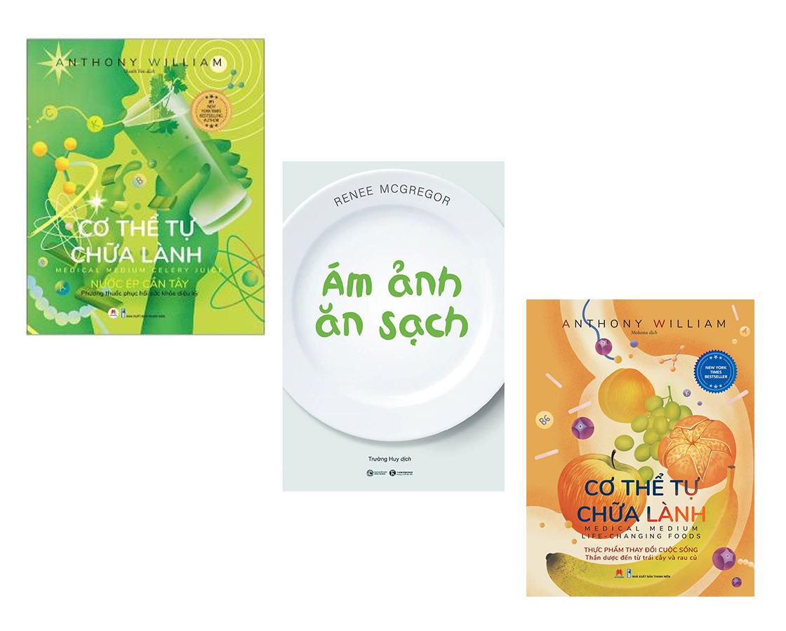 Combo 3 cuốn: Cơ Thể Tự Chữa Lành: Nước Ép Cần Tây + Cơ Thể Tự Chữa Lành: Thực Phẩm Thay Đổi Cuộc Sống + Ám Ảnh Ăn Sạch