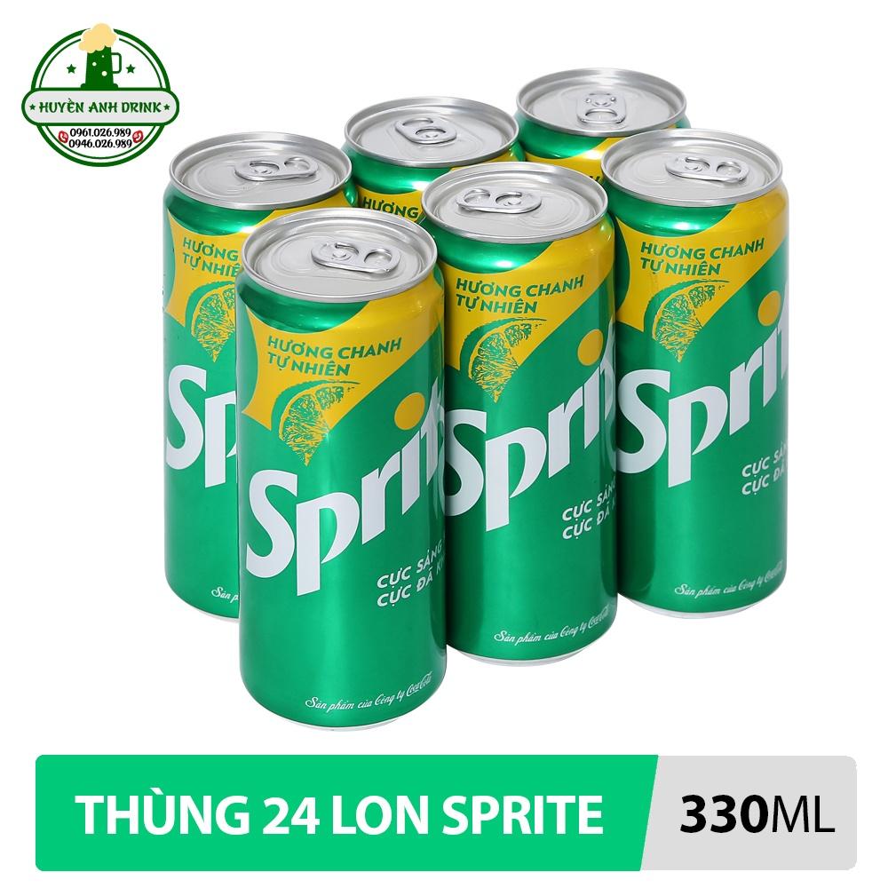 Sprite Lon 330ml - Thùng 24 Lon