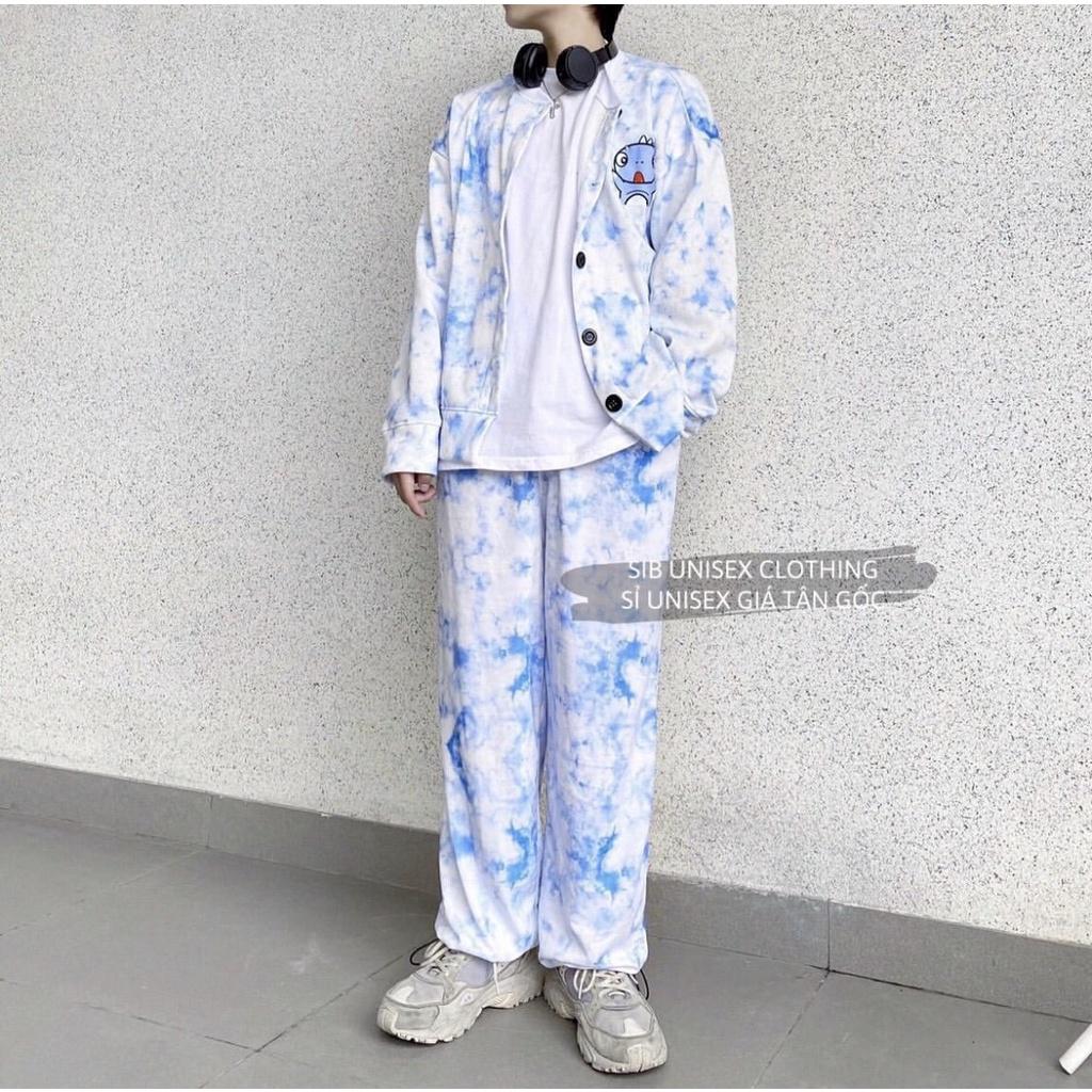 Áo cardigan SIB Clothing áo khoác form rộng unisex ulzzang loang in hình SIB008