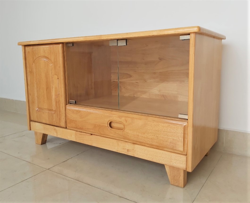 Kệ Tivi Gỗ Cao Su Ngang 97cm Nhiều Màu, Kệ Gỗ Trang Trí - Gỗ Song Bản