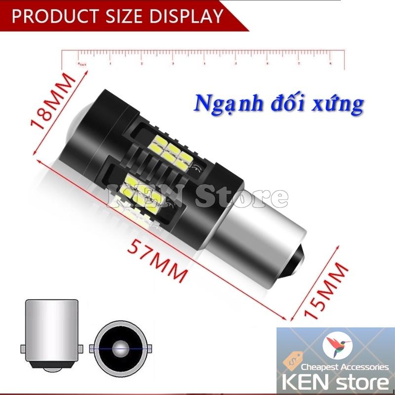 Bóng LED 1156 BA15S BAU15S P21W PY21W làm đèn xi nhan, đèn demi, đèn lùi ô tô xe máy 21smd 3030