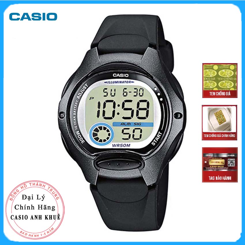 Đồng hồ nữ dây nhựa Casio LW-200-1BVDF