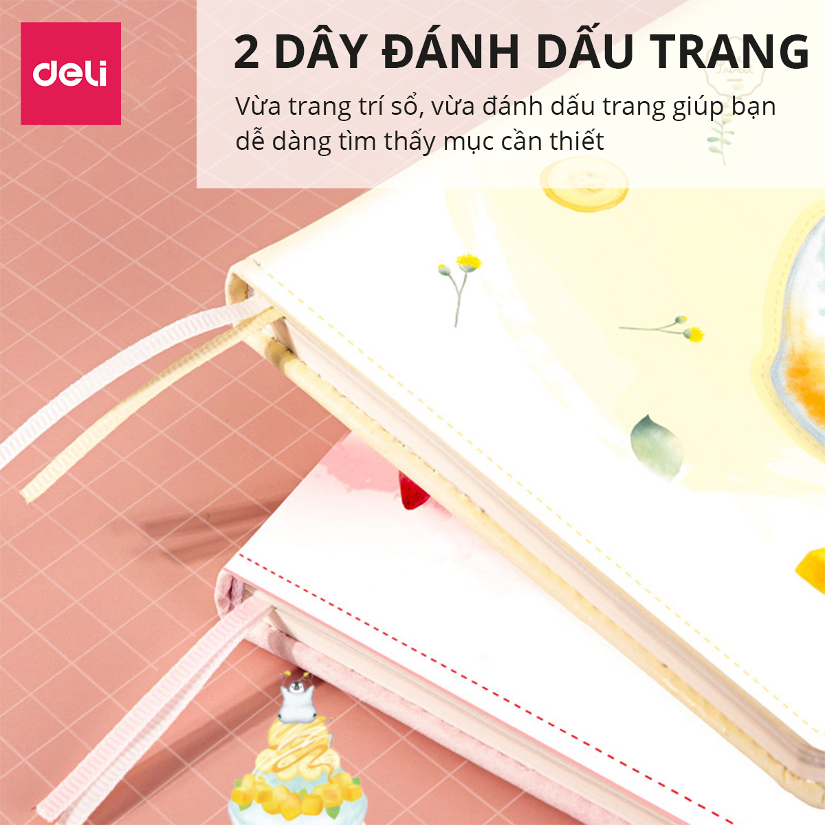 Sổ Tay Ghi Chép Bìa Da Cao Cấp 192 224 Trang 96 112 Tờ 80gsm Deli - Chống Nước Làm Quà Tặng Sang Trọng Phù Hợp Học Sinh Văn Phòng Sổ Kế Hoạch Planner - SZ044 SZ047