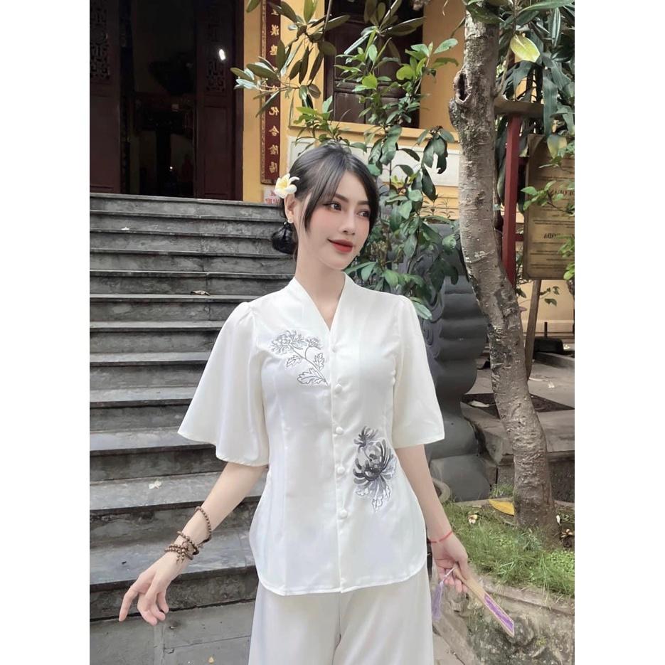 Đồ Lam Đi Chùa Mẫu Hoa Cúc