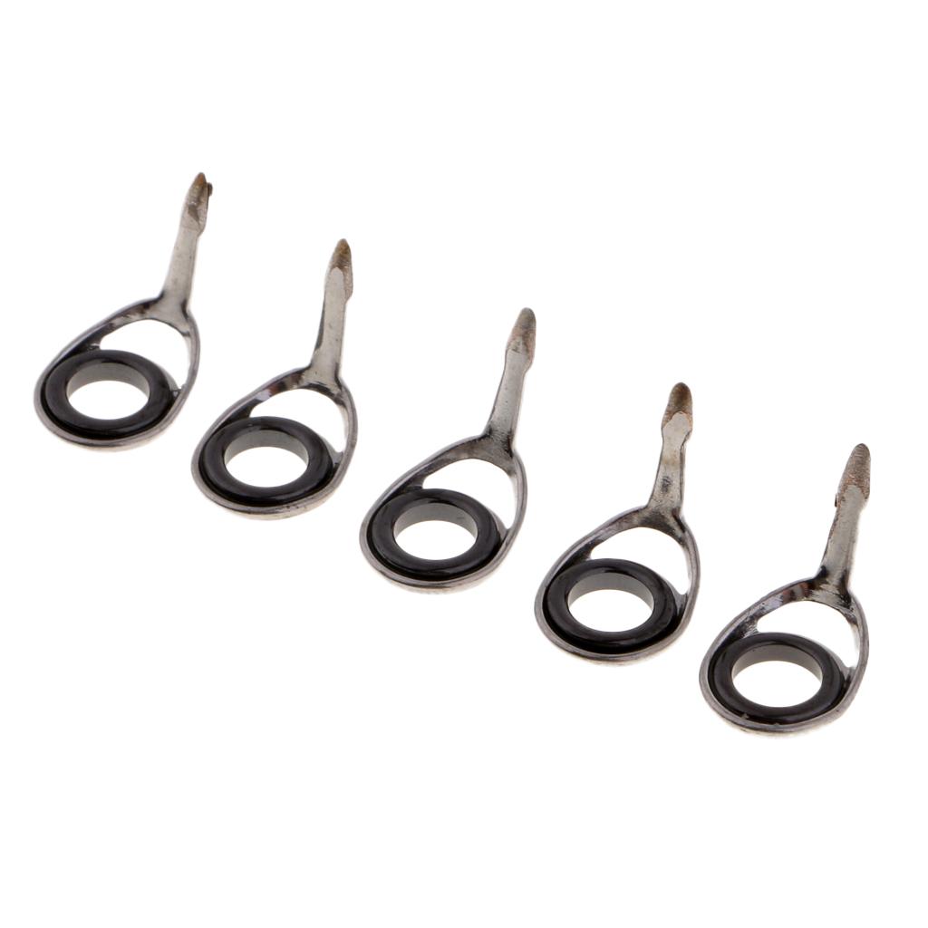 5pcs Fishing Rod Eyes SIC Ring Spinning Rod Guides Line Rings