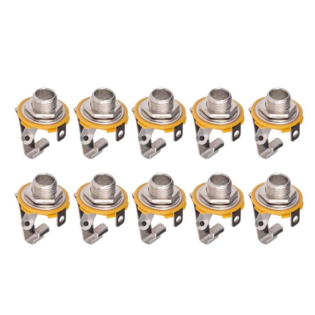 Baoblade 10x1/4  Jack Cắm Ổ Cắm-Đàn Guitar Điện Bass Jack Đầu Ra-1/4 Jack Cắm Ổ Cắm