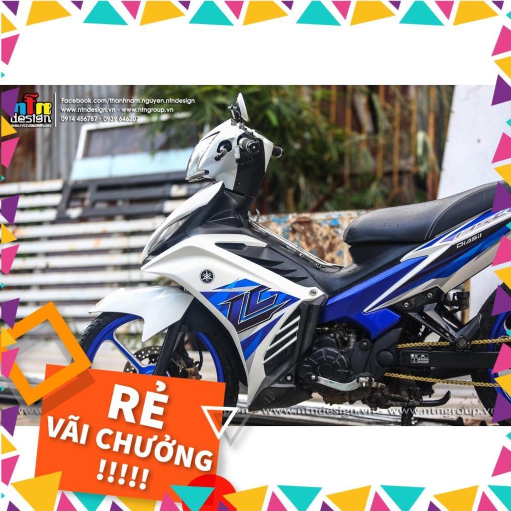 Tem Rời Exciter 135 Mẫu LC 2017 Trắng Xanh GP