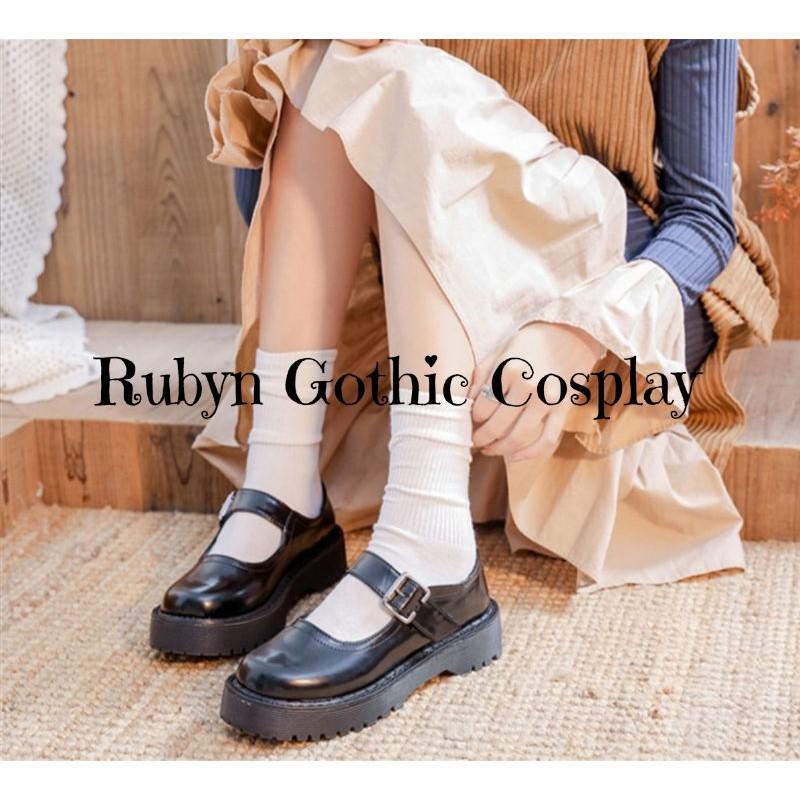 Giày búp bê lolita quai dán vintage cosplay học sinh Nhật Bản ( Size 35-39) A111