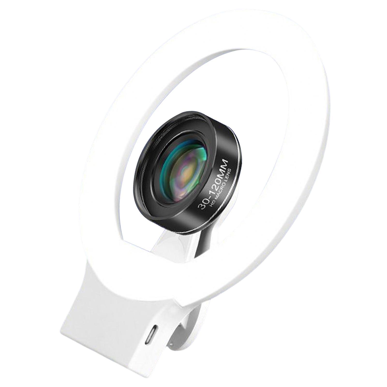 USB Charging Mobile Phone Fill Light for Meeting Video Recording Jewelry