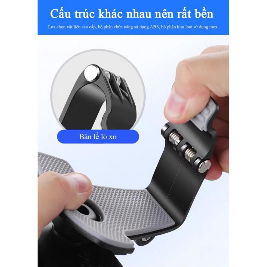 Giá đỡ điện thoại trên xe hơi Lò xo + đế kẹp - Lắc mạnh không rơi, điều chỉnh 360° theo ý muốn thuận tiện khi hoạt động