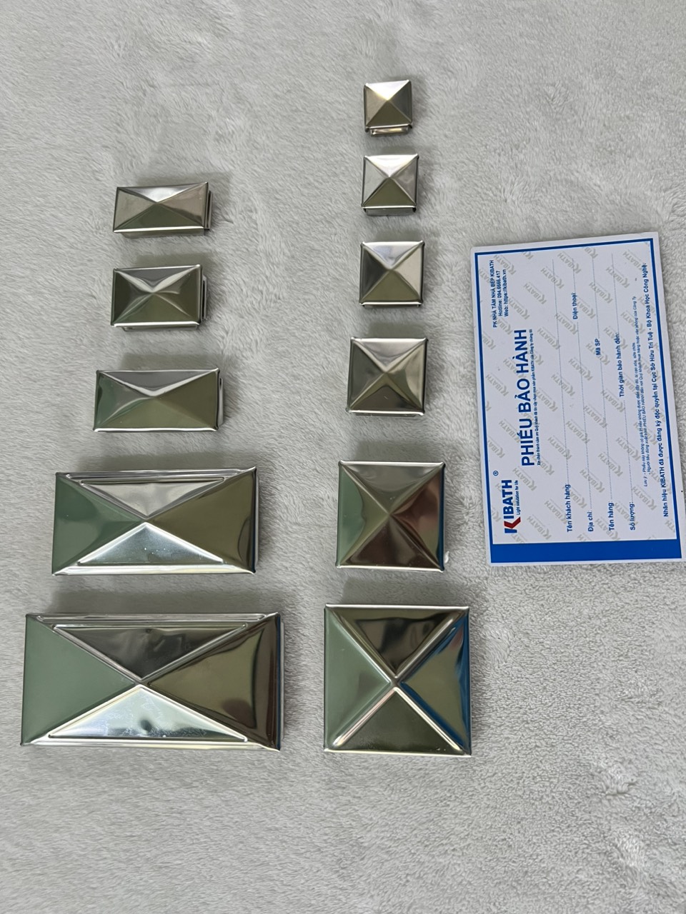 Nắp Chụp vuông Inox 304 dùng cho nhiều loại ống KB-937