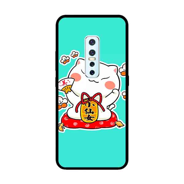 Ốp Lưng in cho Vivo V17 Pro Mẫu Mèo May Mắn 5 - Hàng Chính Hãng