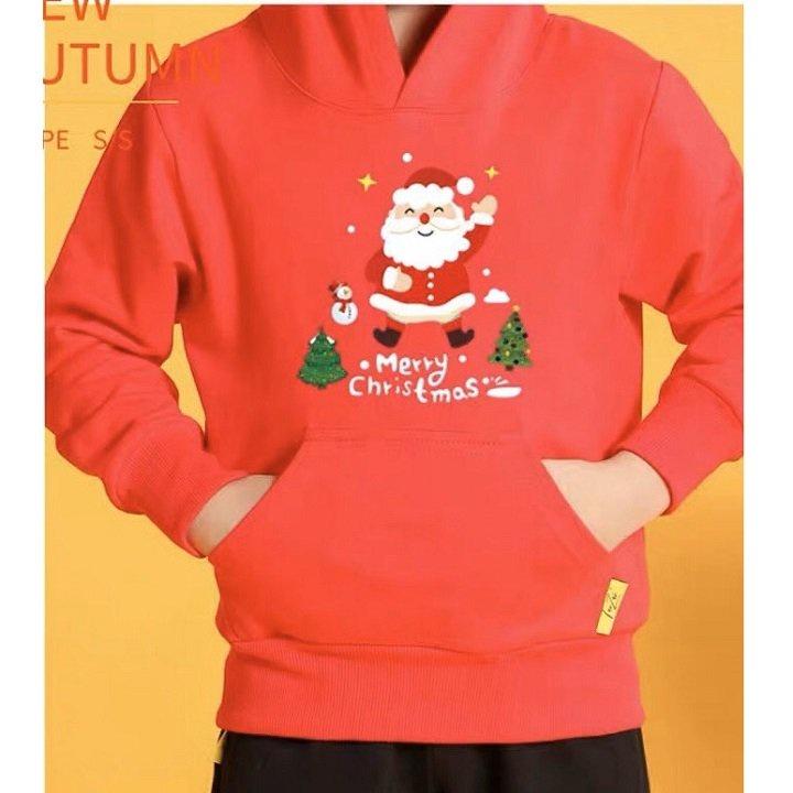 Áo khoác Hoodie thun nỉ in hình Ông Già Noel Merry Chrismas,phong cách cá tính,Trang Phục Noel - Áo Hoodie Hình Ông Già Noel