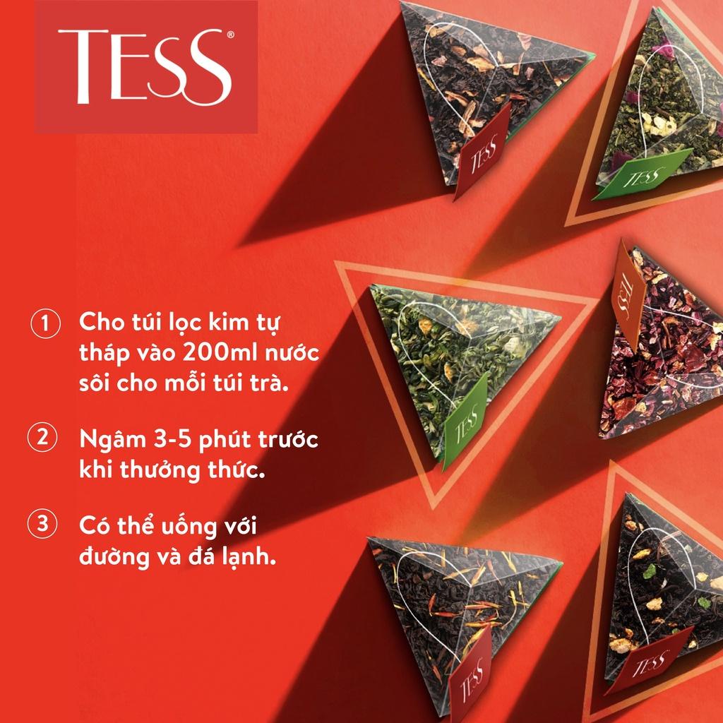 Trà đen Tess Caramel Charm vị kem và kẹo caramel 20 gói/hộp