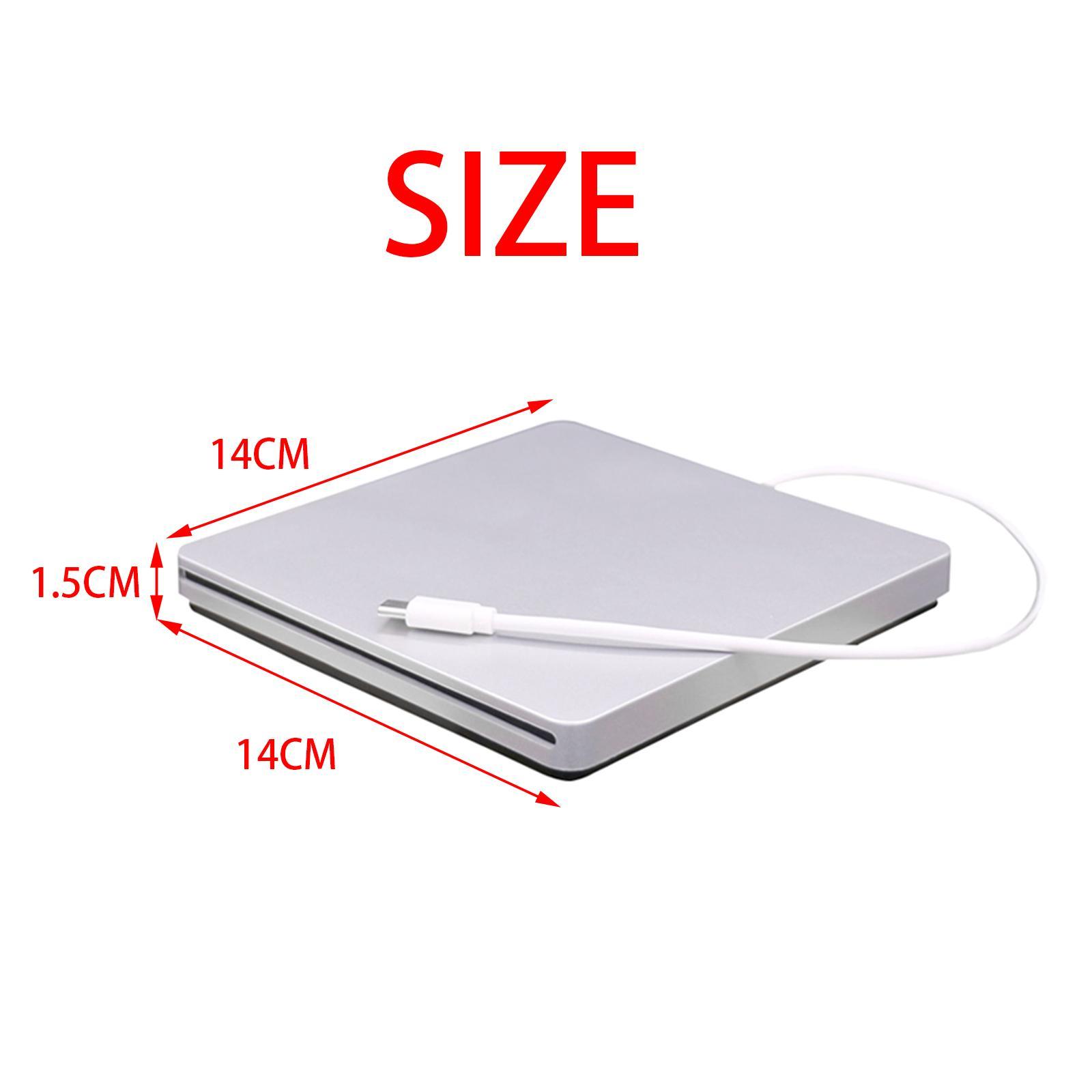 External DVD Drive Slot in Type C Rewriter USB C Compact CD/Dvd-Rw Drive for Desktop Laptop