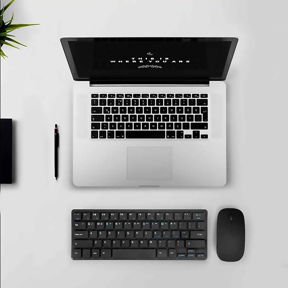 Keyboard Mouse Combo 2.4G Wireless Keyboard Mouse Set Office Keyboard Mouse Set Slim Design Plug and Play for PC Laptop