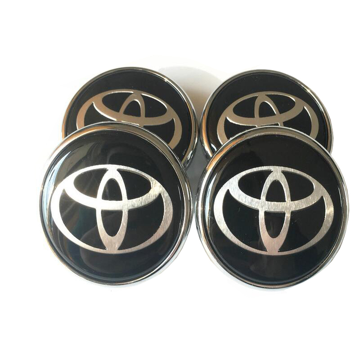 Logo chụp mâm, ốp lazang bánh xe ô tô Toyota đường kính 60mm