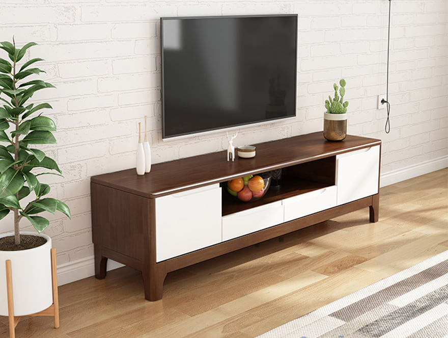 Kệ tivi đa năng bằng gỗ sồi tự nhiên