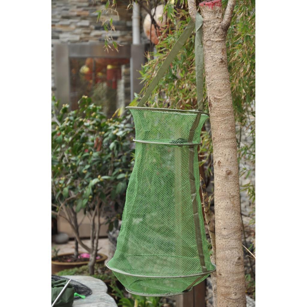 Giỏ đựng cá hình chum 3 tầng đi câu xanh|do cau99|