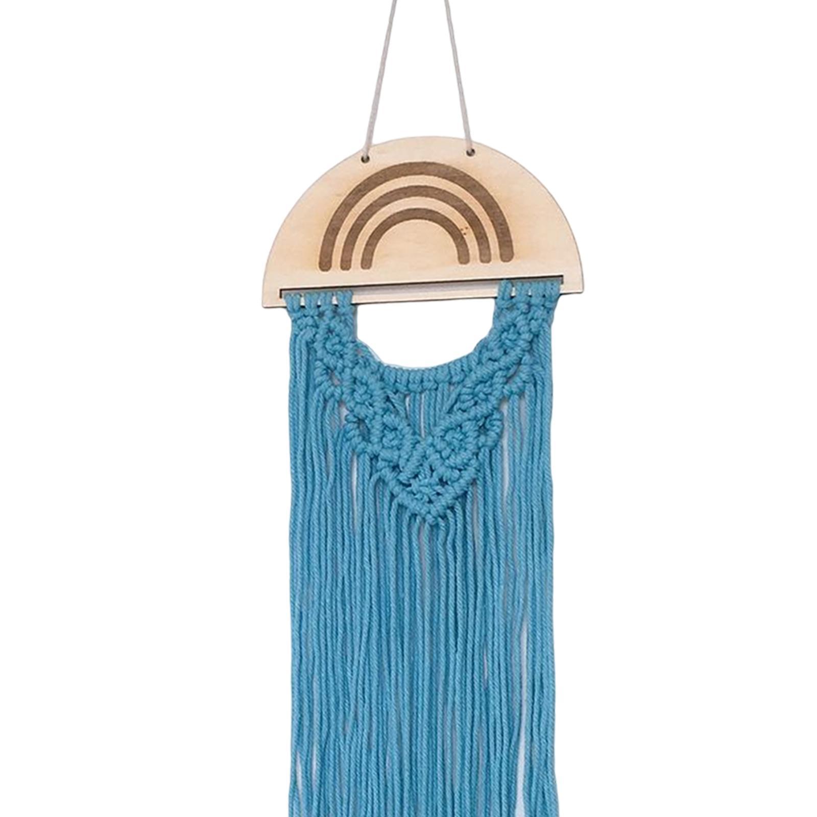 Macrame Hair Bow Holder Sturdy Rope Hanging Hair Clips Hanger for Wall Gift