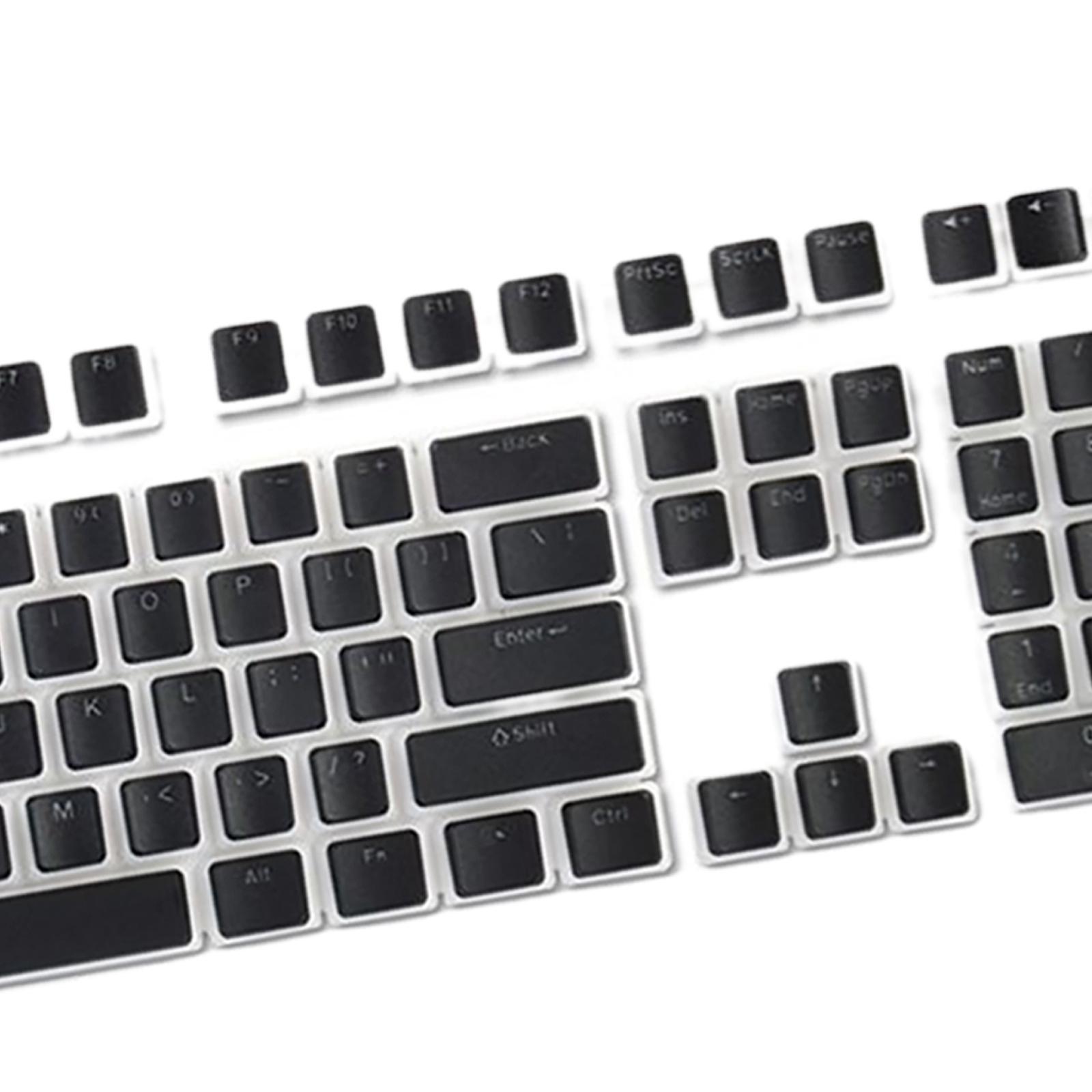 Pudding Keycaps Full 108 Key Set Double Shot PBT Keycap Set for Mechanical Keyboards