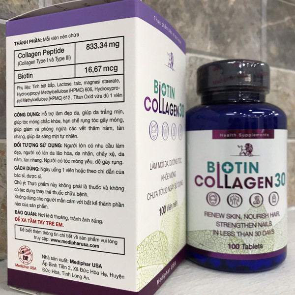 BIOTIN COLLAGEN 30 - Đẹp da, khỏe tóc, móng chắc khỏe