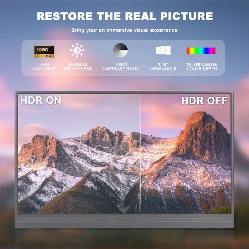 Màn hình di động 15.6 INCH IPS FHD/2.5K kết nối điện thoại laptop - hàng nhập khẩu