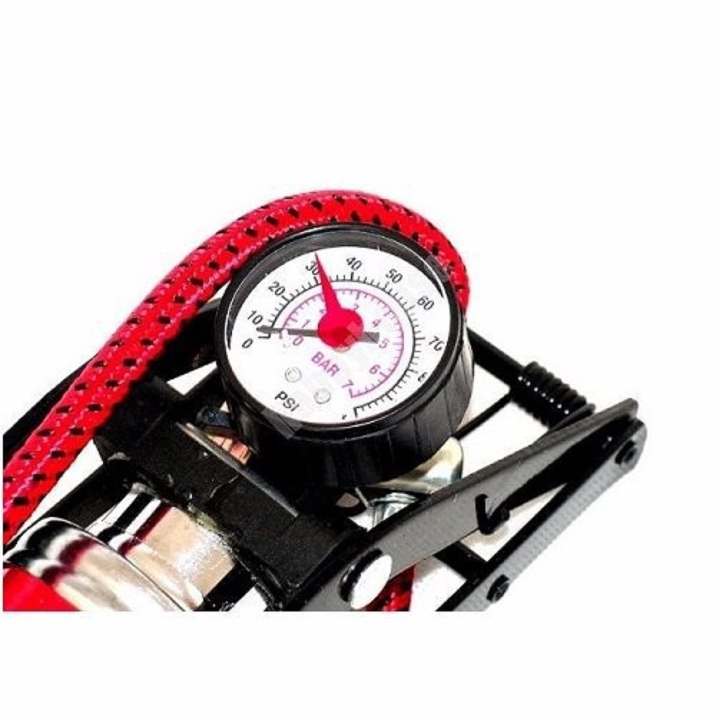Dụng Cụ Bơm Hơi Bánh Xe Đạp Chân Đa Năng Mini Tiện Dụng Dùng Cho Xe Đạp, Xe Máy - Màu Giao Ngẫu Nhiên - Hàng Chất Lượng