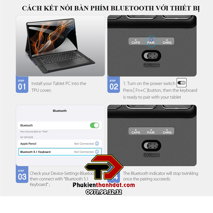 Bao da dành cho SamSung Galaxy Tab S7 FE, S8+ Plus, S7+ Plus kèm bàn phím bluetooth Dux Ducis có bàn di chuột TrackPad - Hàng nhập khẩu