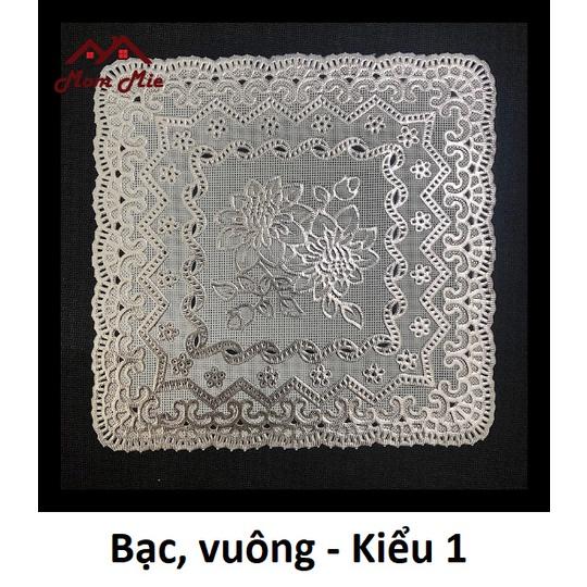 Miếng lót bình trà, bình hoa, hoa văn dập nổi vuông-tròn - A003 - A004