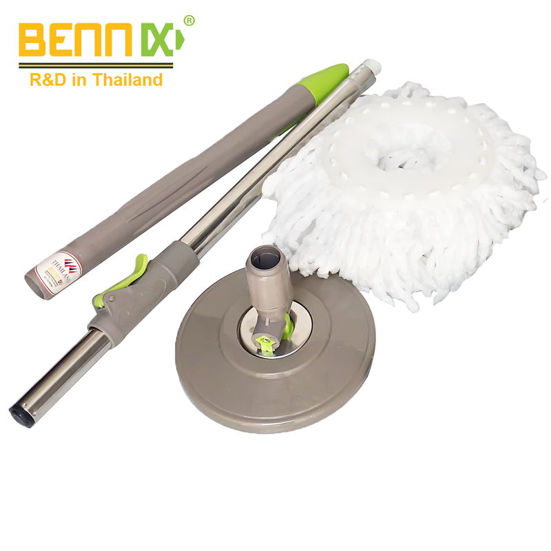Cây Lau Nhà Rời 360 Độ Bennix, Chổi Lau Nhà Thay Thế Cán Inox Cao Cấp Kèm Bông Lau Bảo Hành Đổi Mới Trong 1 Tháng- Hàng Chính Hãng
