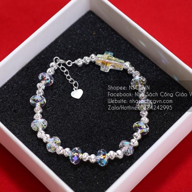 Vòng Mân Côi Phale Swarovski - Tràng hạt đeo tay P1 Quà tặng Công Giáo, GIÁNG SINH, Lễ quan thầy, sinh nhật