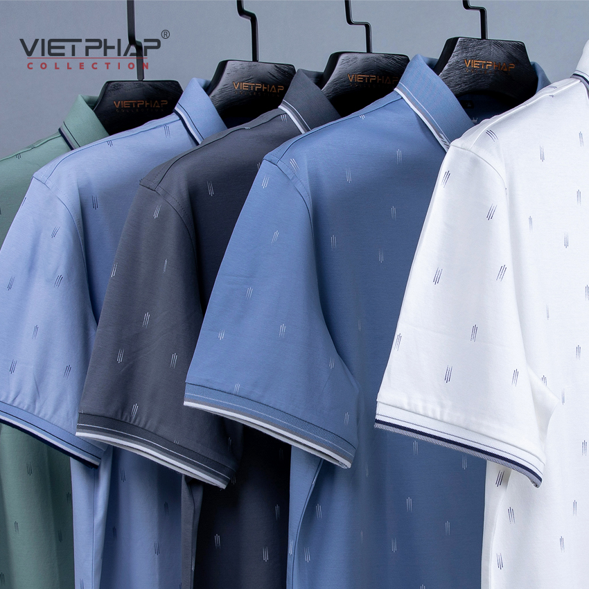 Áo Thun Polo Nam Trung Niên Tay Ngắn Có Túi Cao Cấp 31782 Việt Pháp