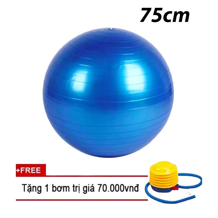 Bóng Tập Yoga 75cm Loại Trơn Cao Cấp Dày 2mm Siêu Bền Chống Nổ YO39