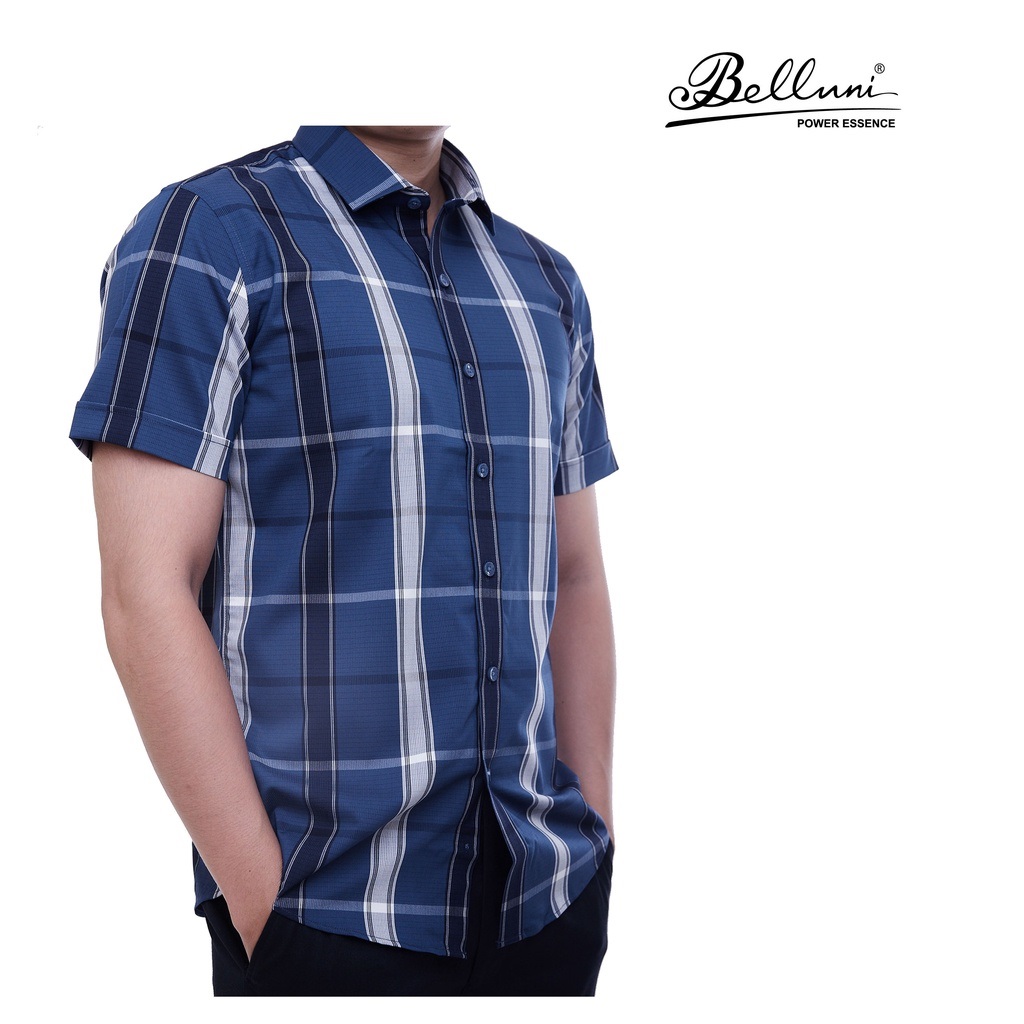 Áo Sơ Mi Nam Mẫu Slim fit Ngắn Tay Công Sở Thương Hiệu Thời Trang Belluni 204 B1