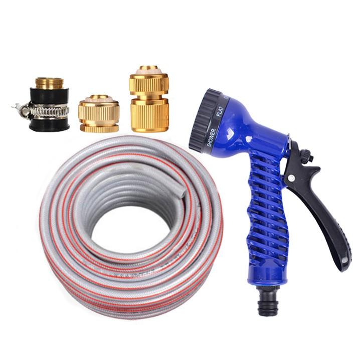 Bộ dây tăng áp 3 lần vòi xịt nước rửa xe, tưới cây loại 3-5m 206843