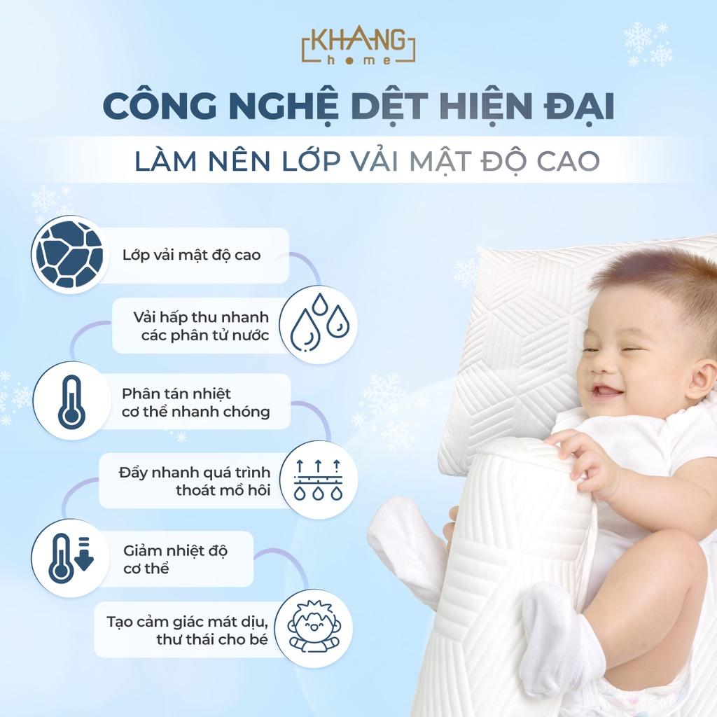 Gối Nằm Cho Trẻ Sơ Sinh CoolFabric Khang Home-Công Nghệ Vải Mát Tản Nhiệt Nhanh, Mát Dịu Tức Thì 20x30cm