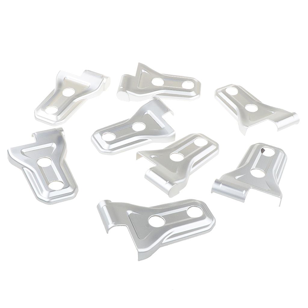 8Pcs Silver Door Hinge Covers Trim Fits for 2018 Wrangler JL Unlimited