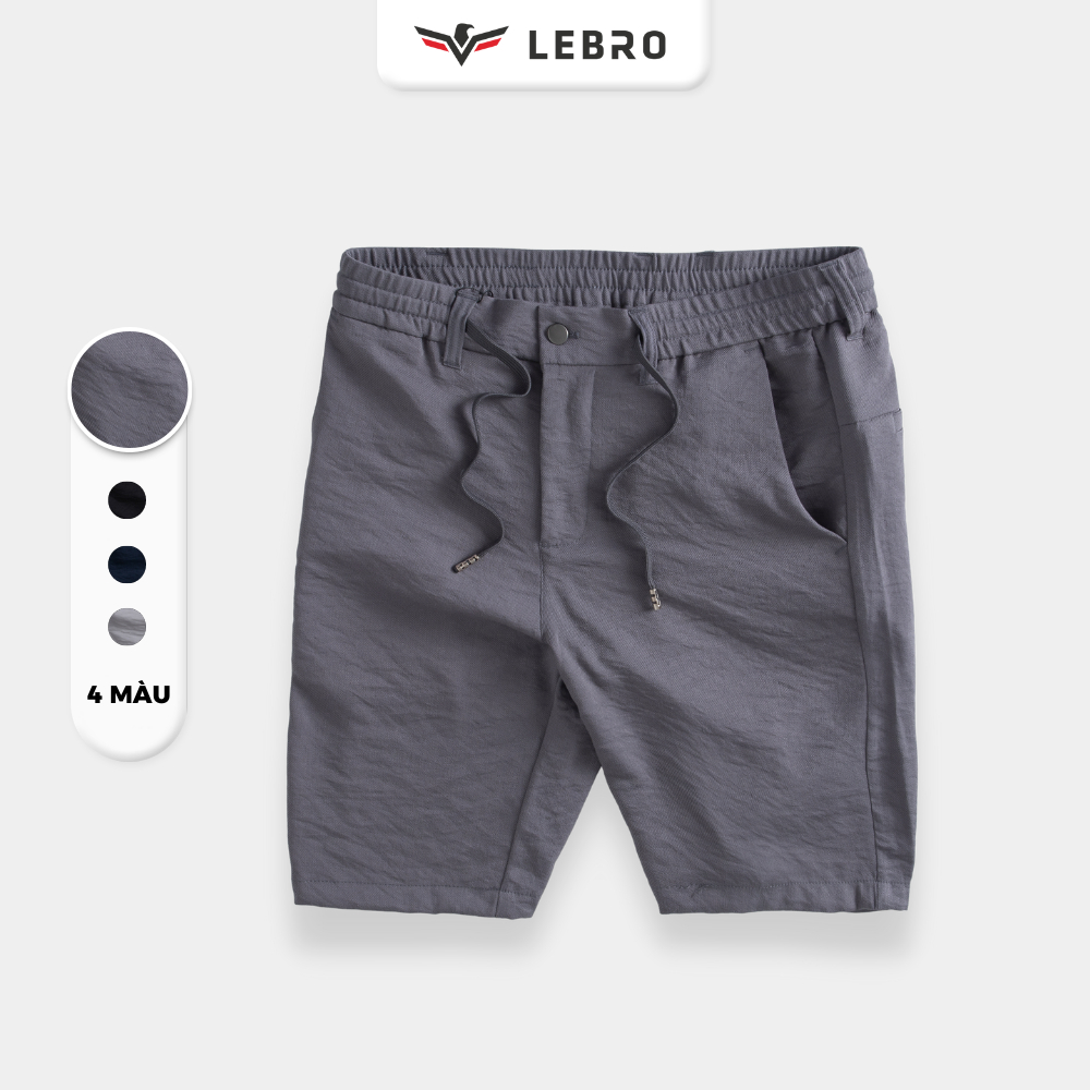 Quần đũi short nam, quần đùi đũi nam, quần sooc đũi nam chất liệu Linen cao cấp chất liệu thoáng mát LEBRO QSD23-01