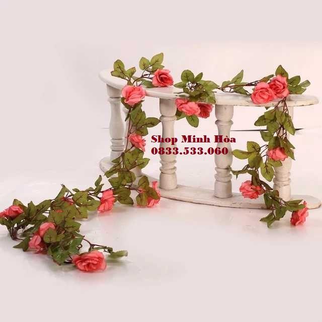 Dây leo hoa hồng cao cấp loại 2m3 - Hoa giả
