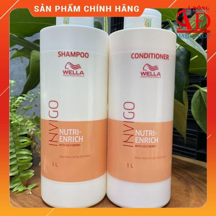 Dầu Gội Xả Wella Invigo Enrich dưỡng ẩm suôn mượt tóc khô hư tổn 1000ml