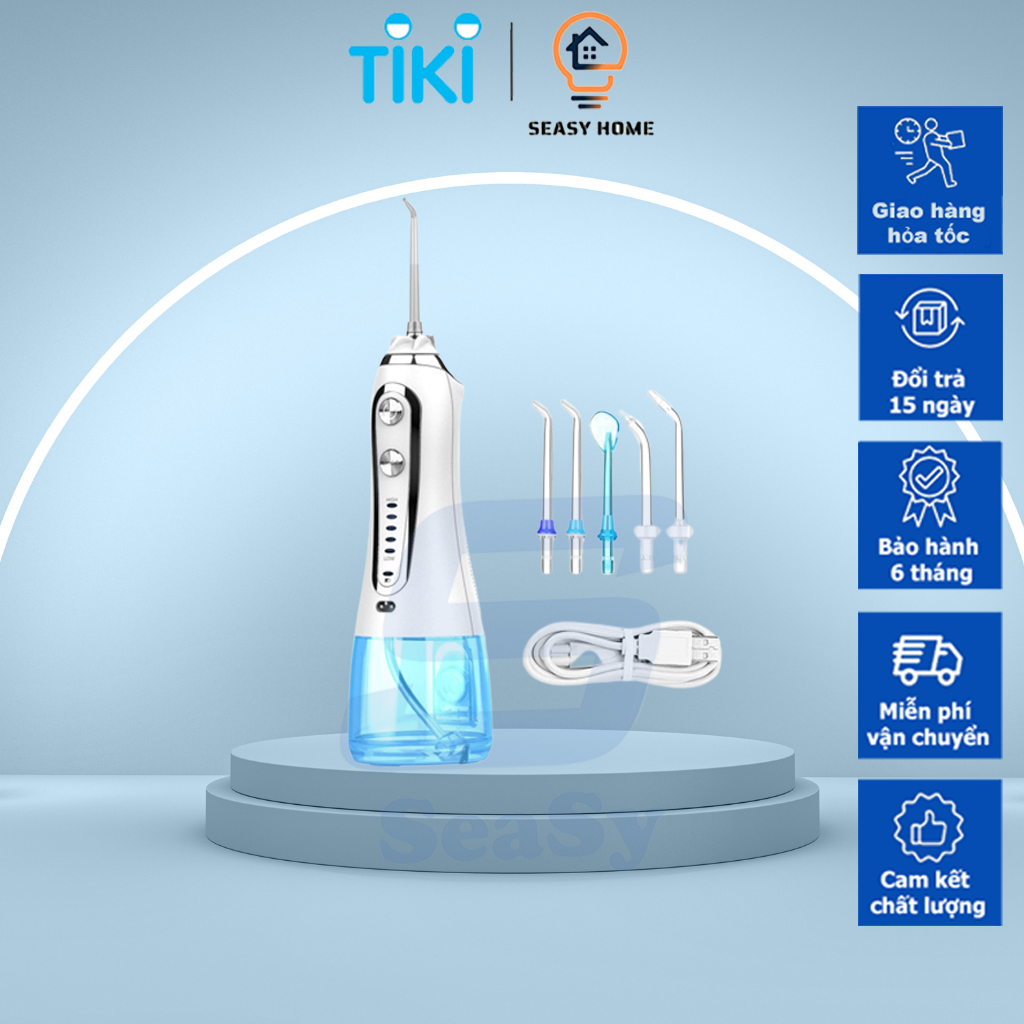 Máy tăm nước du lịch cầm tay Enpis SS33 Pro cao cấp chống nước với 5 chế độ chăm sóc răng miệng-Hàng Chính Hãng