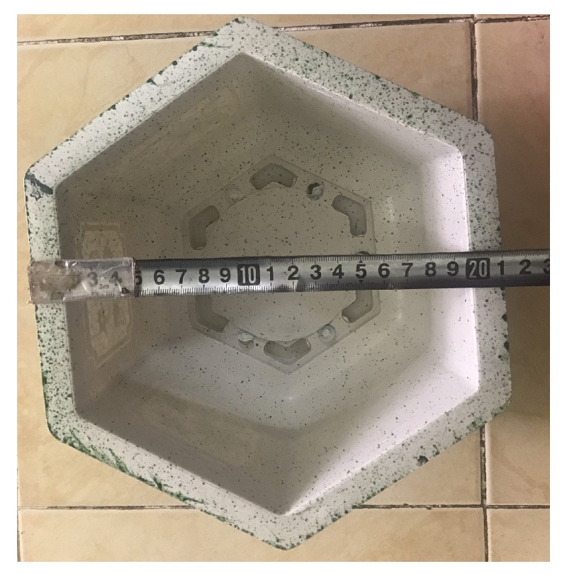 15 Chậu Nhựa Trồng Hoa Cây Cảnh Lục Giác Nhiều Màu Kích Thước 250x150