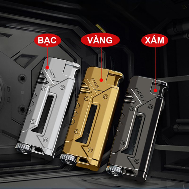 Bật Lửa Khè Focus Gas Lộ Thiên Fullbox - Xài Gas (giao màu ngẫu nhiên)
